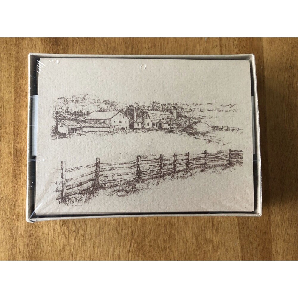 VINTAGE NEW Montag Farm Barn Country Heritage Collection Note Set 10 Count 1981